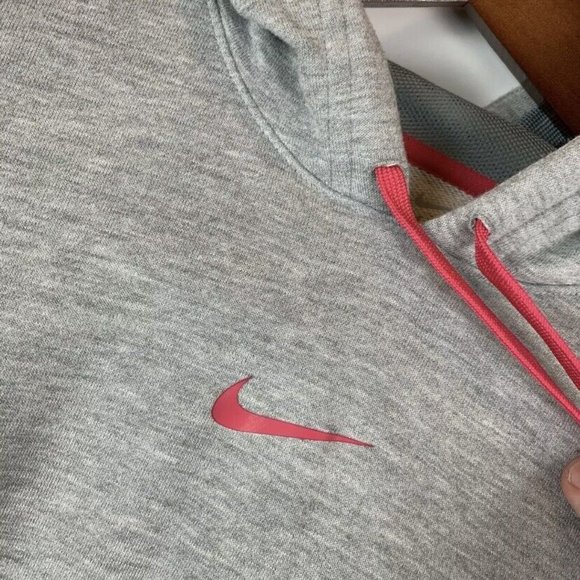 Nike Dri-Fit Womens Size Medium Fleece Athletic Pullover Hoodie Sweatshirt Gray - Picture 6 of 6